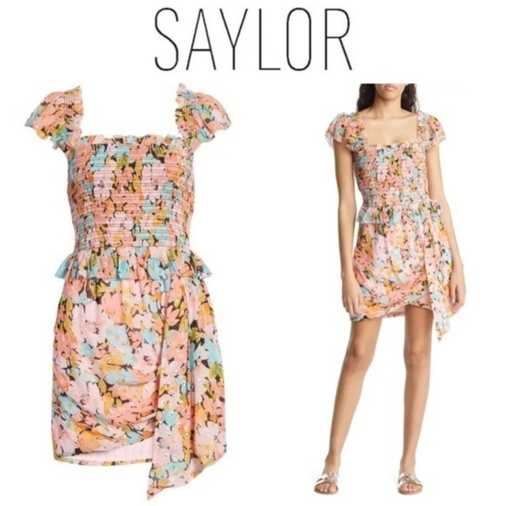 SAYLOR Aveline Floral Dress In Retro Floral sz XS 280$